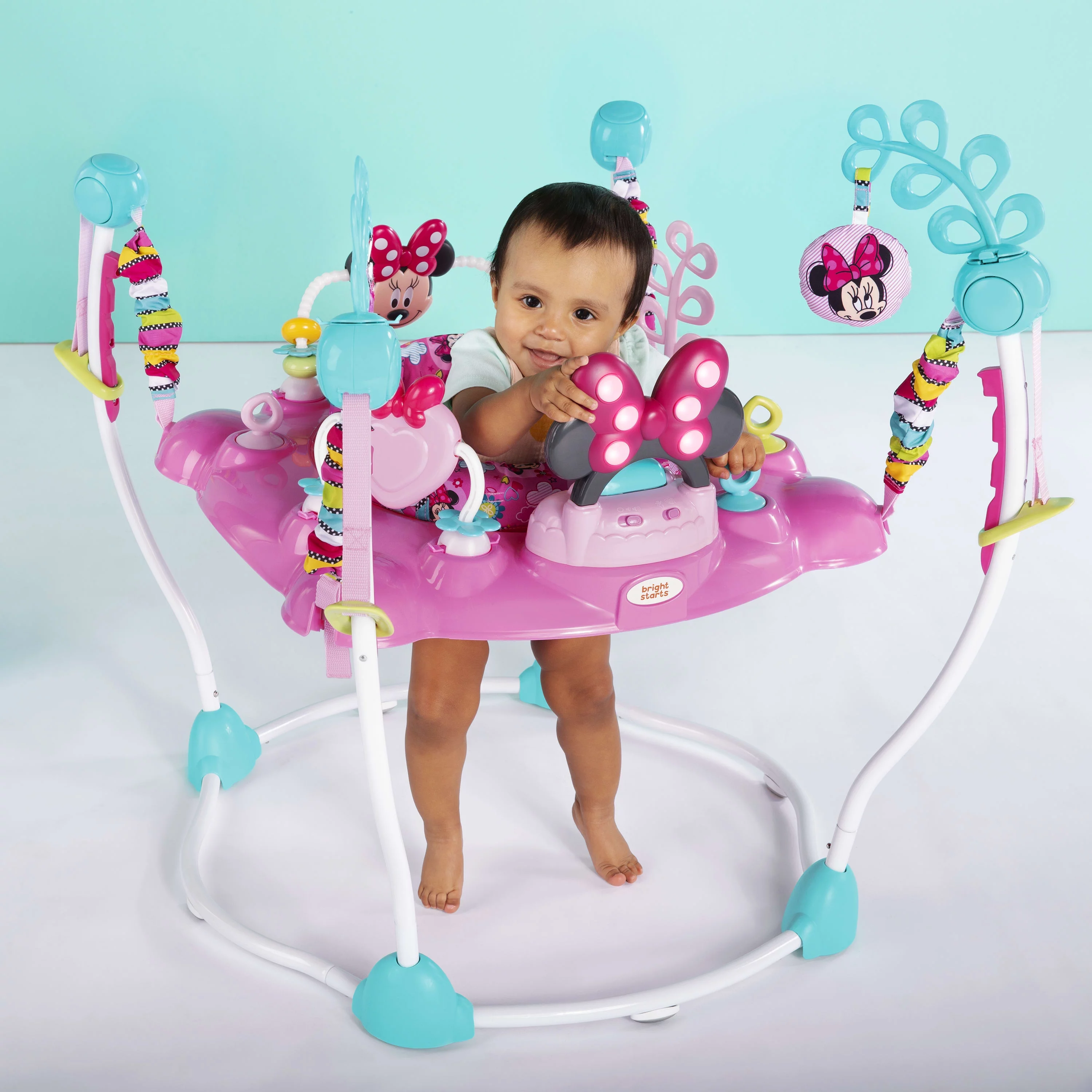 2025 Bright Starts Disney Baby Minnie Mouse PeekABoo transat d'activité avec lumières et musique. dès 6 mois