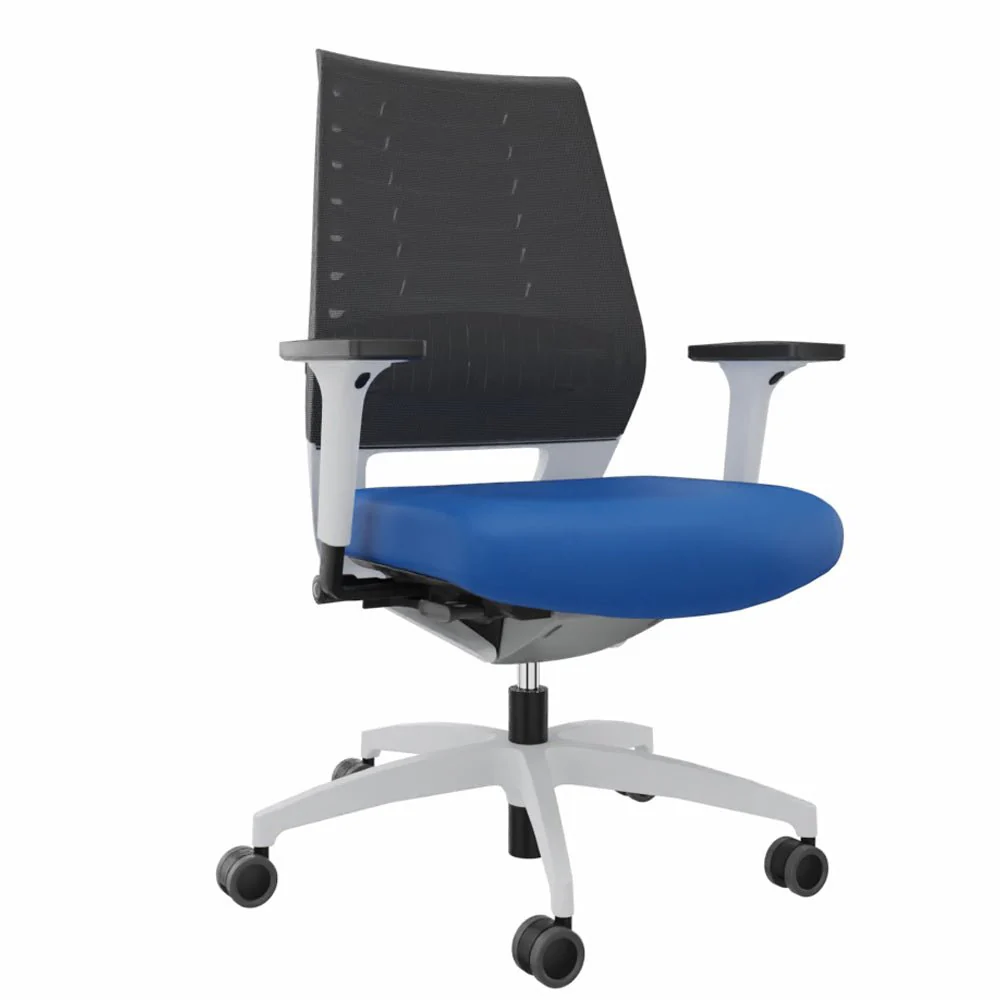 2025 Silla de Oficina Ergonómica Dauphin X-CODE XC 5380 – Respaldo Gris Grafito – Estructura Blanca