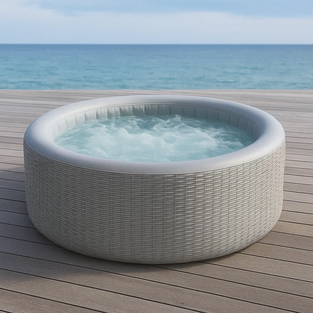 Spas hinchables, 196x196x71 cm, 4 personas, redondo, color gris rfTQdQI360cq