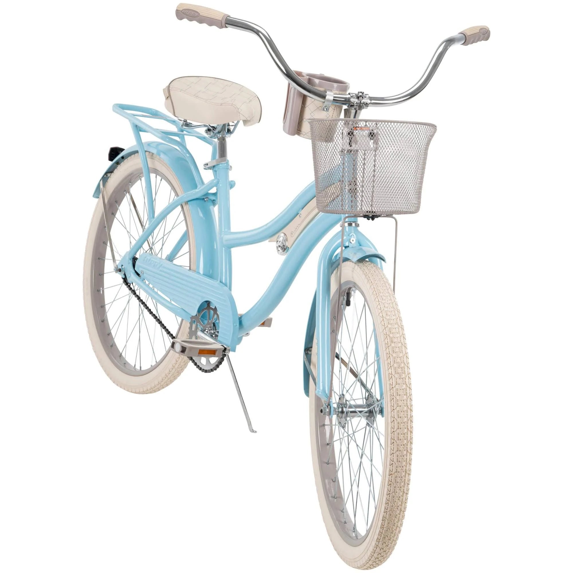 2025 Bicicleta Cruiser Clásica de Playa para Mujeres Huffy Nel Lusso 24 pulgadas, Azul Claro