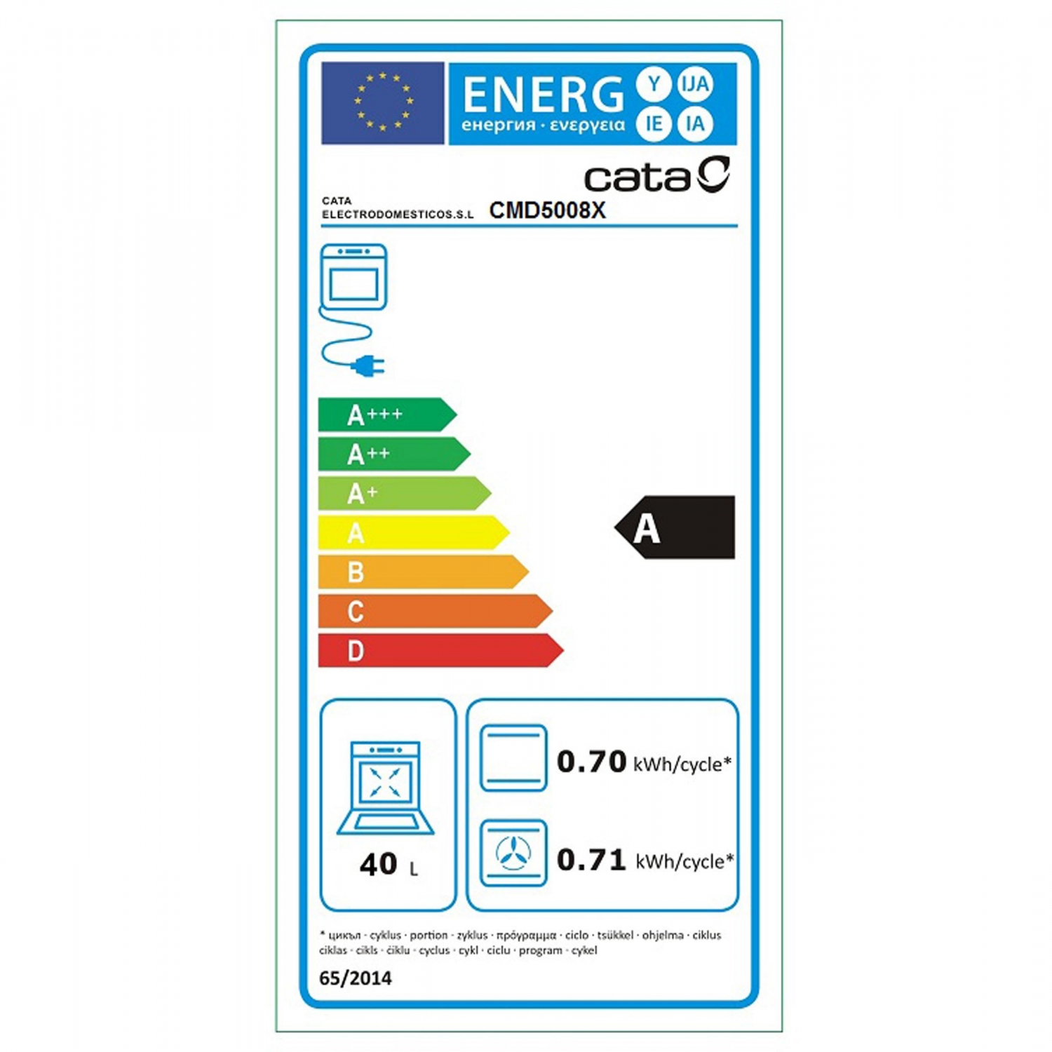 Horno Multifunción Cata CMD5008X