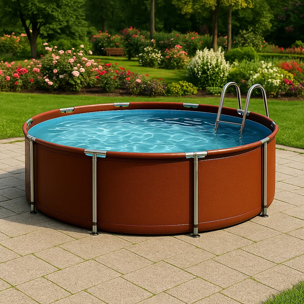 Piscina tubular redonda, diámetro 448x105 cm, incluye filtro y escalera kUzgtHX295ZG