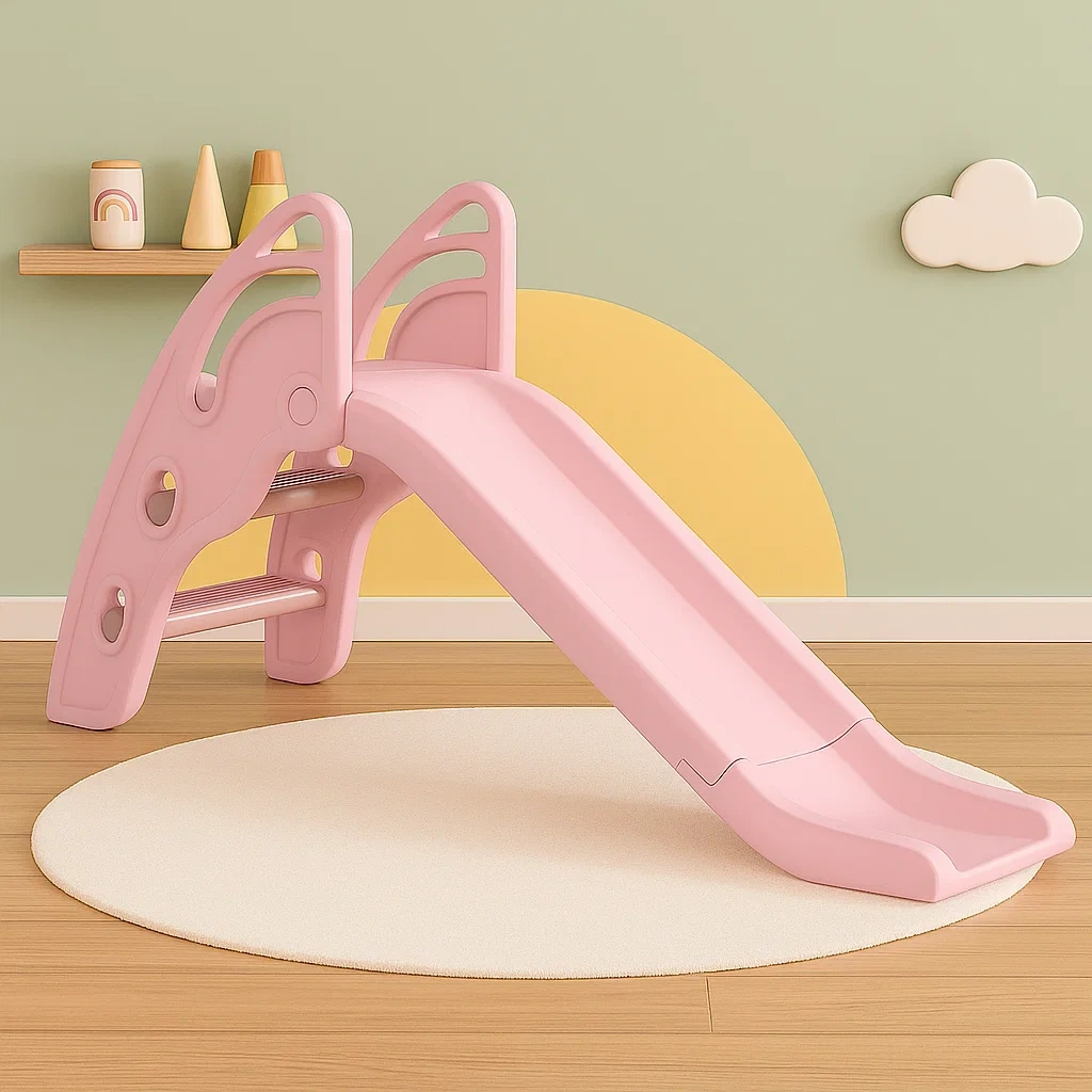 Toboganes 145x38x70 cm color rosa para 2 a 6 años plegable - uGtvikTH79CH