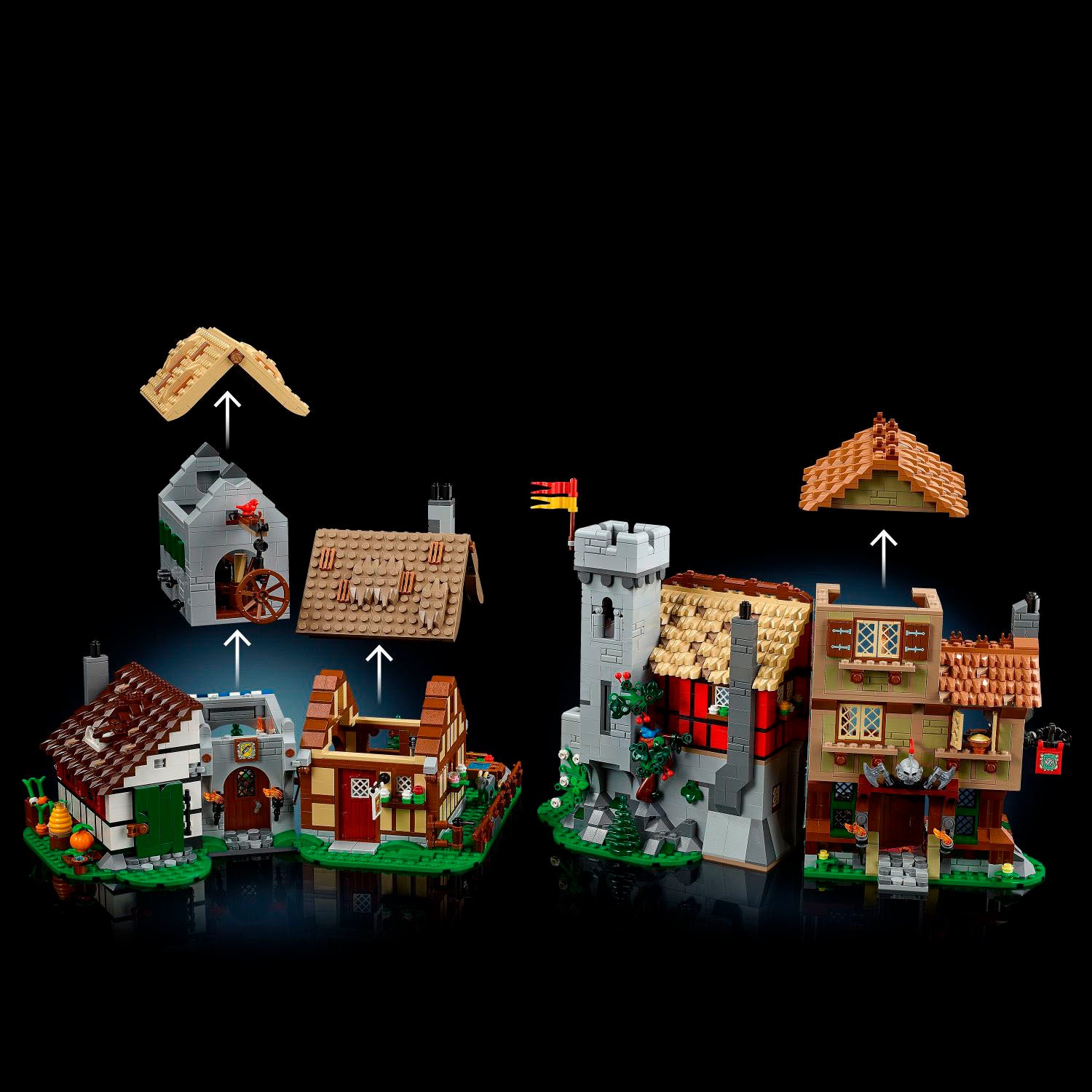 LEGO – Icons Plaza Medieval y Castillo para Construir y Exhibir 10332