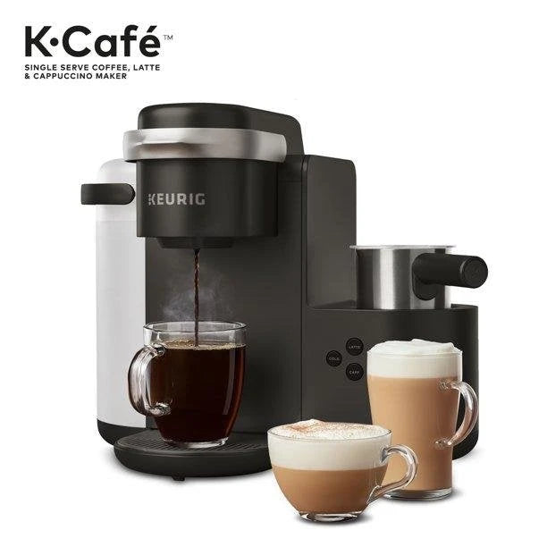 Keurig K-Cafe Cafetera de Una Taza K-Cup, para Café, Latte y Cappuccino, Carbón
