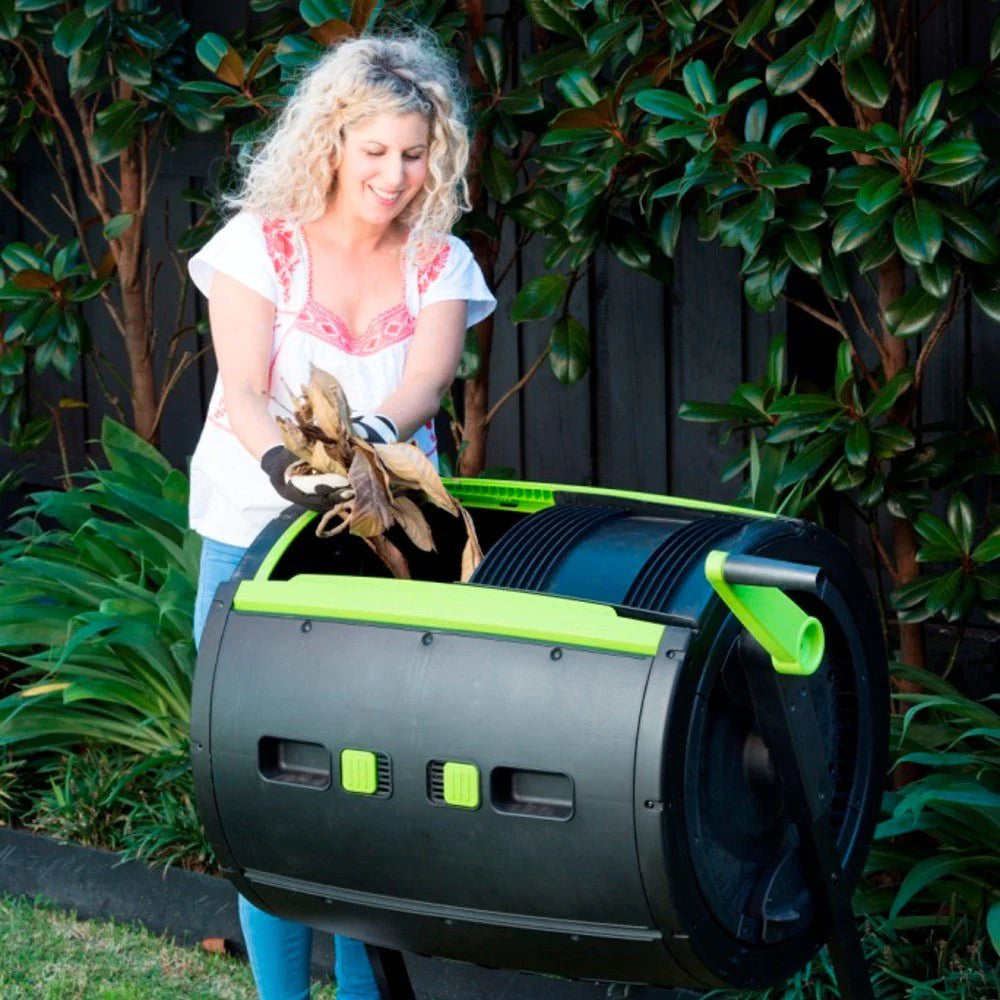 Maze Compostador Giratorio de 65 Galones con Carro – Combo