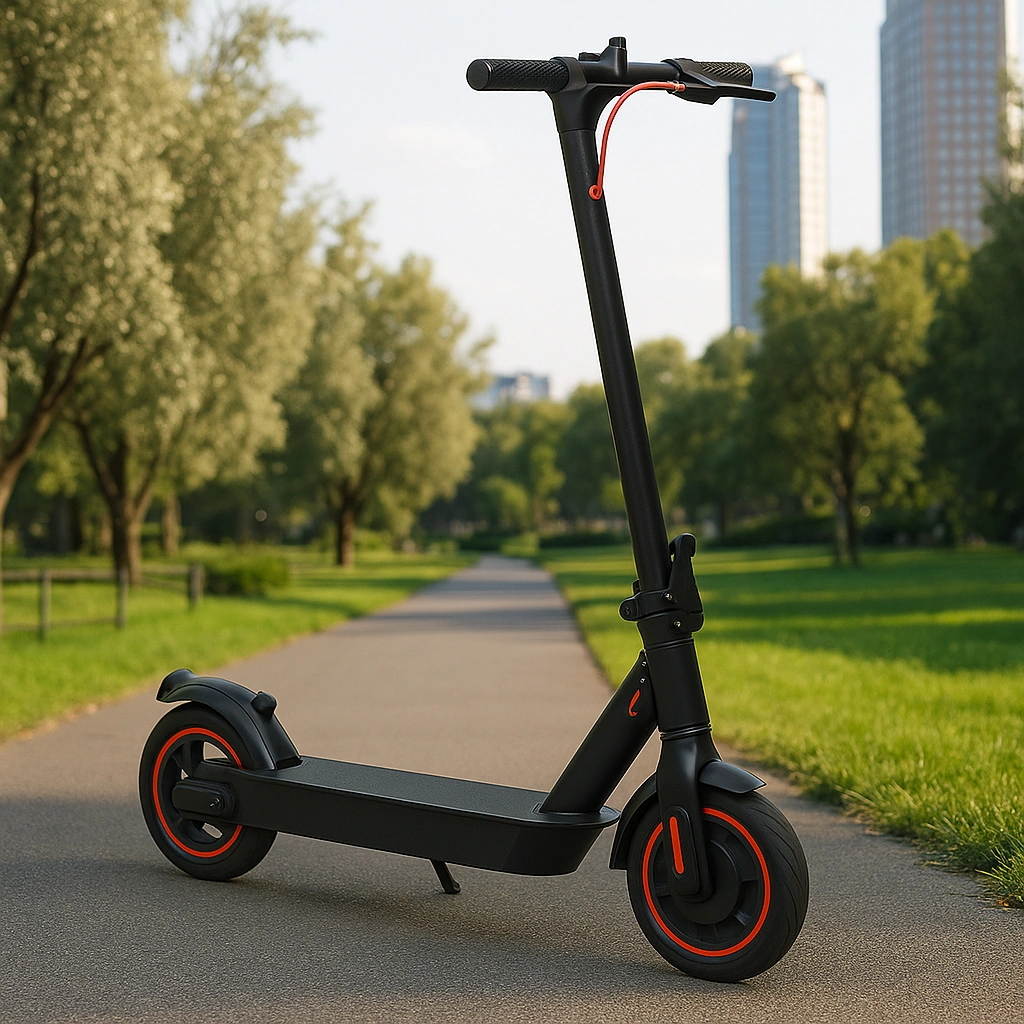 Patinete infantil de acero negro y rojo