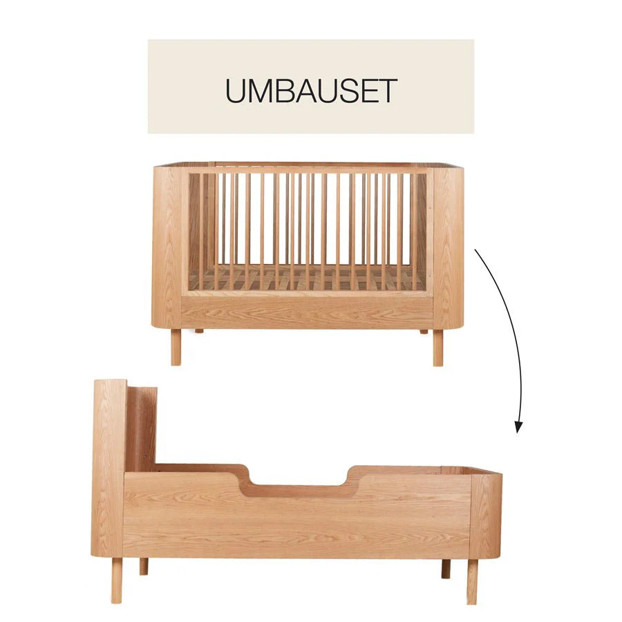 2025 Kit junior Quax Hai No Ki – Extensión para cama junior 170 x 70 cm | Extensión para cama 140 x 70 cm | Fresno certificado FSC y MDF | Incluye extensión de somier de lamas. sin colchón
