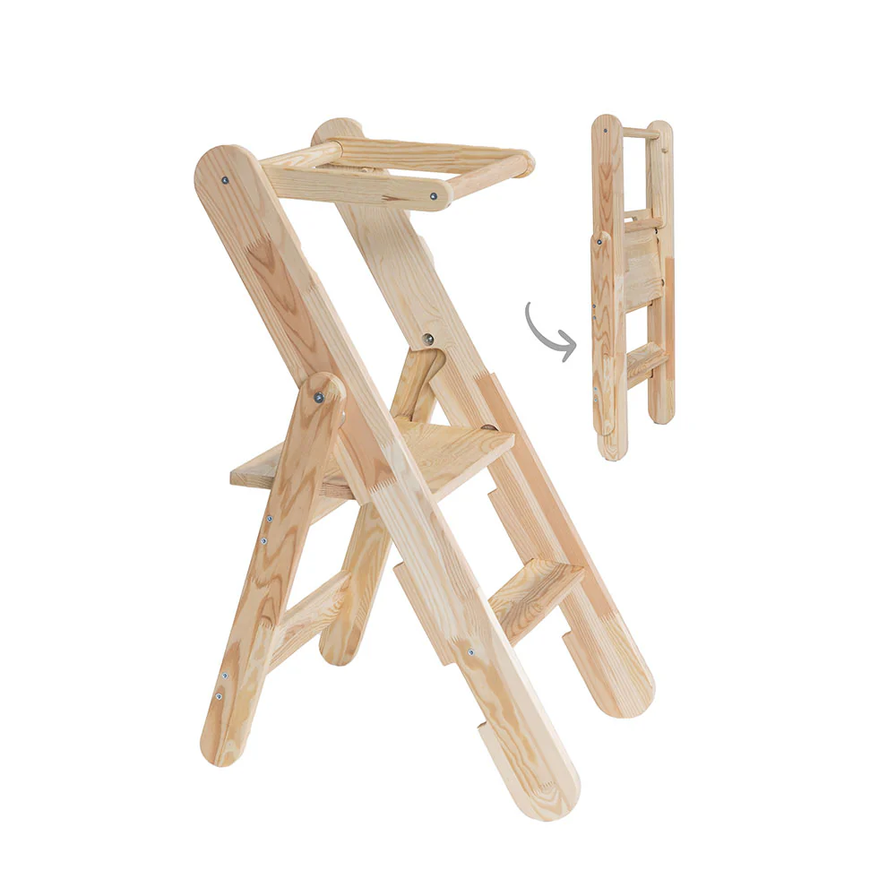 2025 Torre de Observación Plegable de Madera Maciza Zwergensache. para Niños desde 2 Años