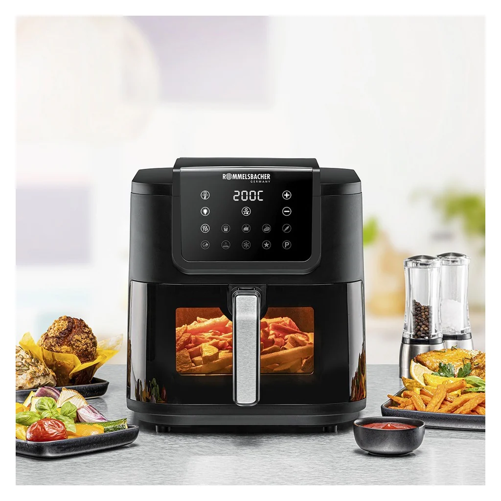 2025 Freidora de aire caliente Rommelsbacher FRH 1700 XXL negra