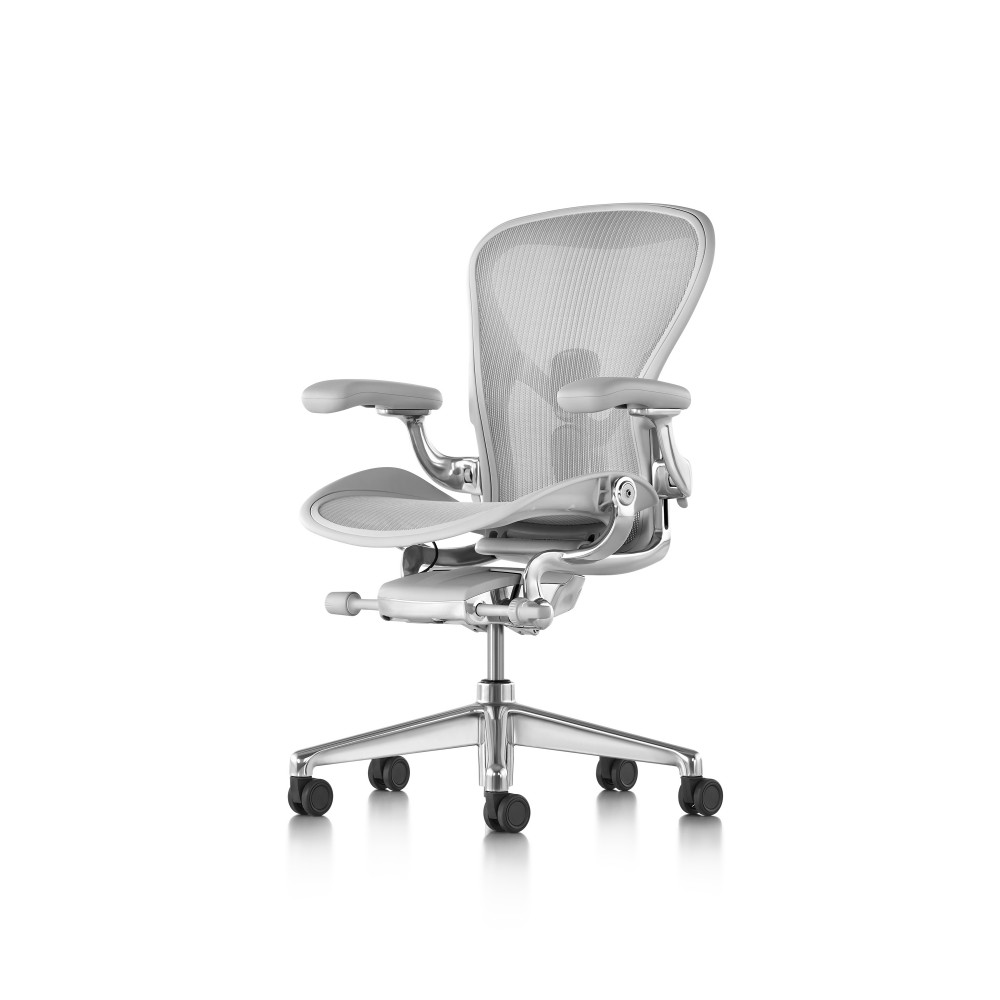 2025 Aeron Remastered - Silla de oficina tamaño B. acabado satinado mineral