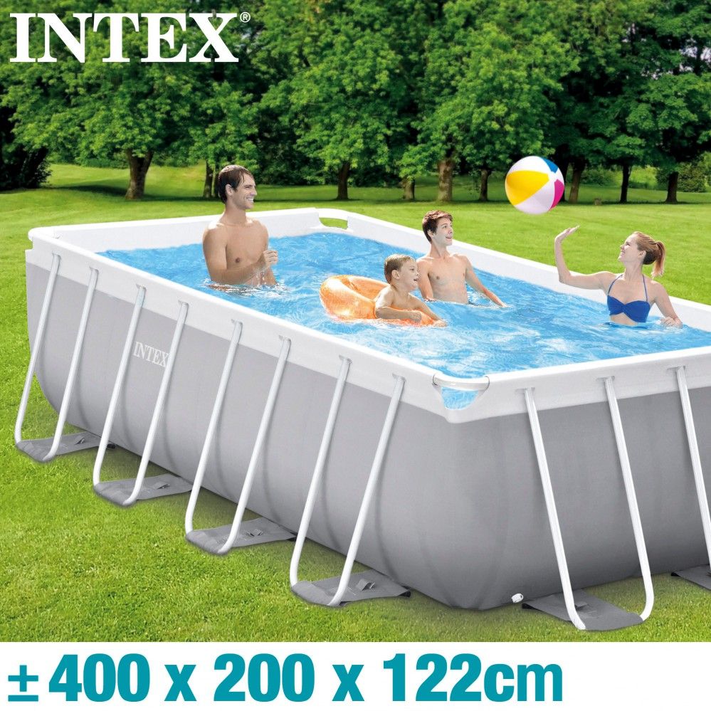 Piscina Desmontable Rectangular Con Depuradora Prism Frame Intex