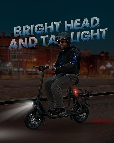 2025 Patinete Eléctrico URBANMAX C1 con Asiento, Motor Potente de 450W, Autonomía hasta 35 km