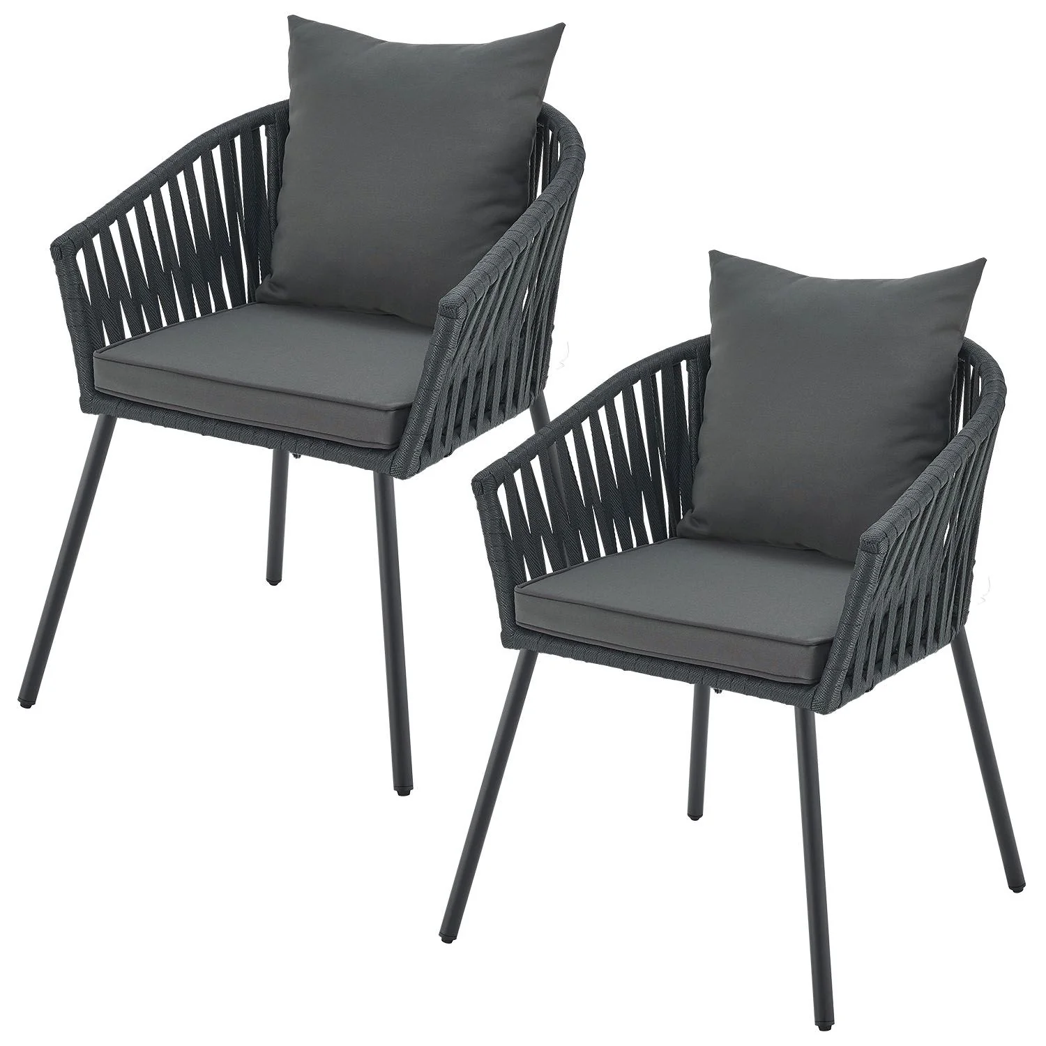 2025 Juego de 2 sillas Rope – Elegancia y confort para tu espacio exterior