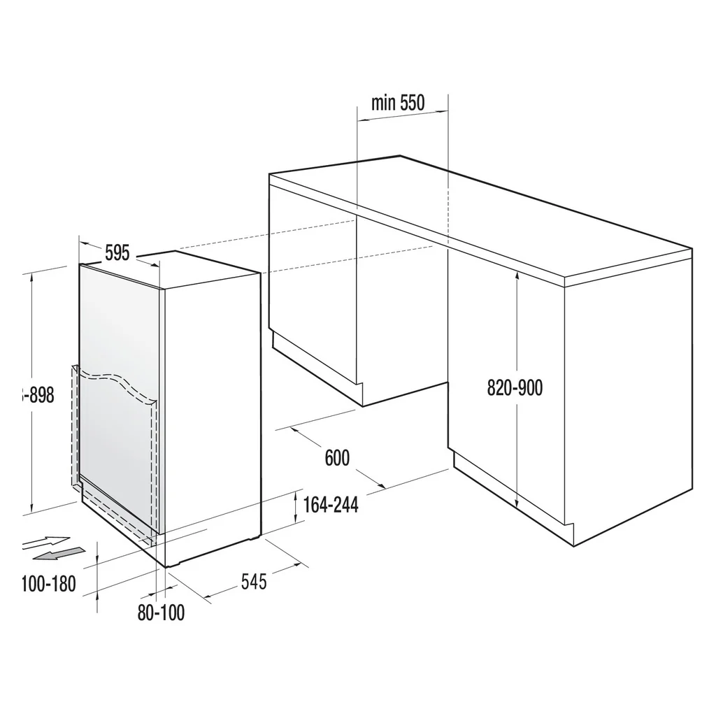 2025 Gorenje EB – Frigorífico con puerta fija, compatible con UB RIU 609 EA1