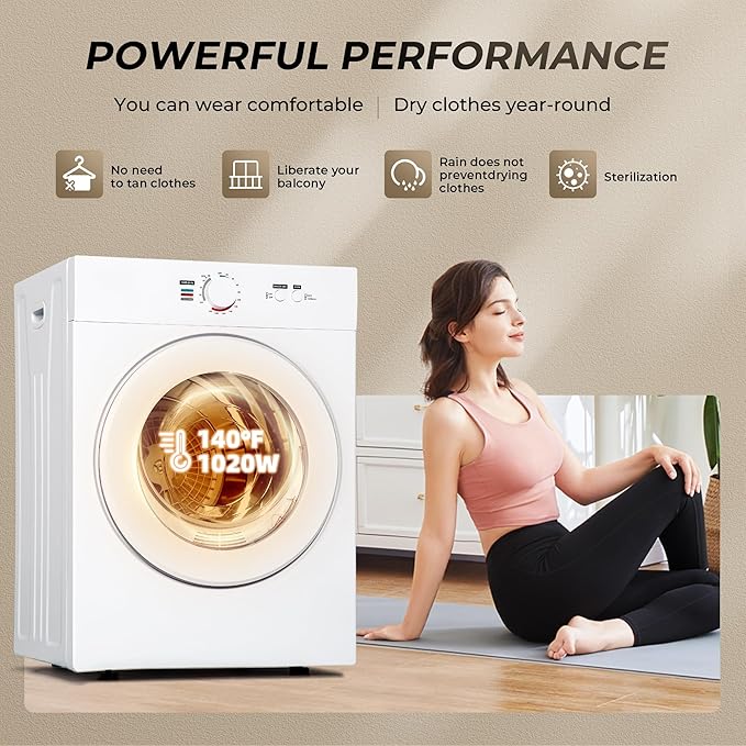 2025 Secadora compacta portátil EUHOMY con conducto de ventilación