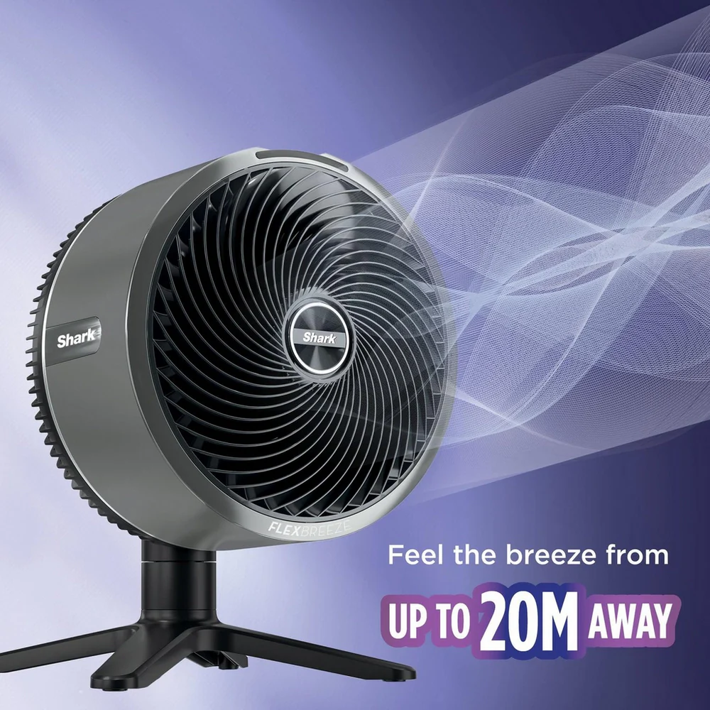 2025 Ventilador de Mesa Shark FA150UK FlexBreeze de Alta Velocidad para Interior y Exterior – Bruma de Hive
