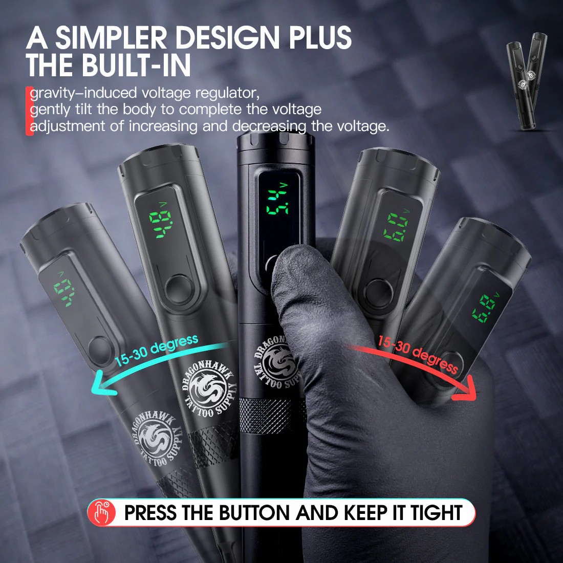 Máquina de Tatuaje Inalámbrica Dragonhawk X4 Pen