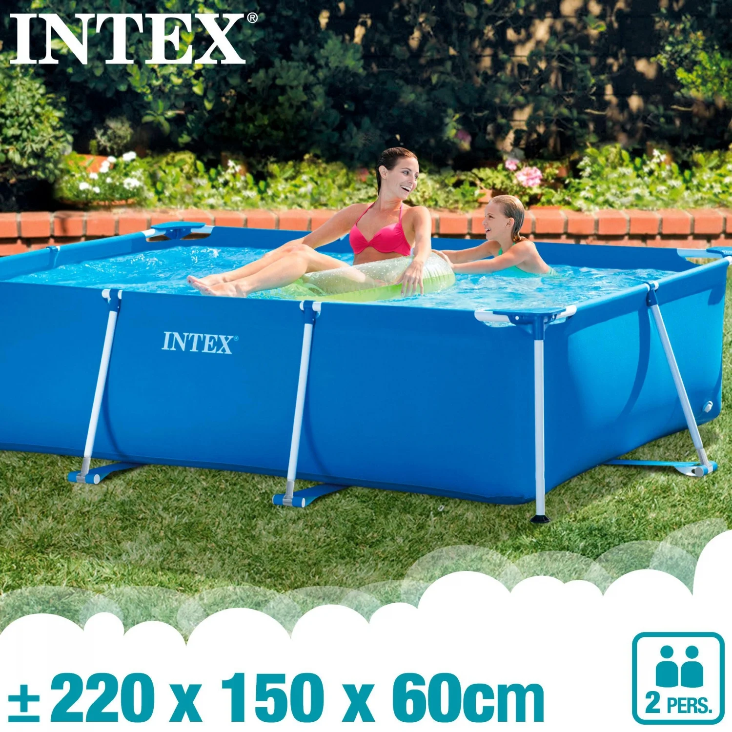 Piscina Small Frame Familiar 220x150x60 cm