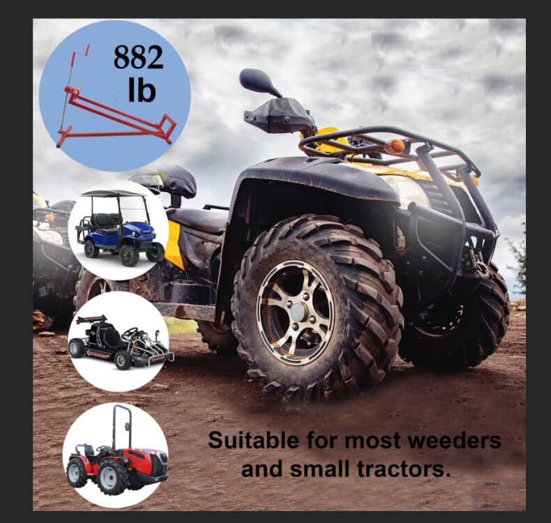 2025 Plataforma elevadora para cortacésped – plataforma elevadora con capacidad de carga de 400 kg para tractores de jardín y cortacéspedes