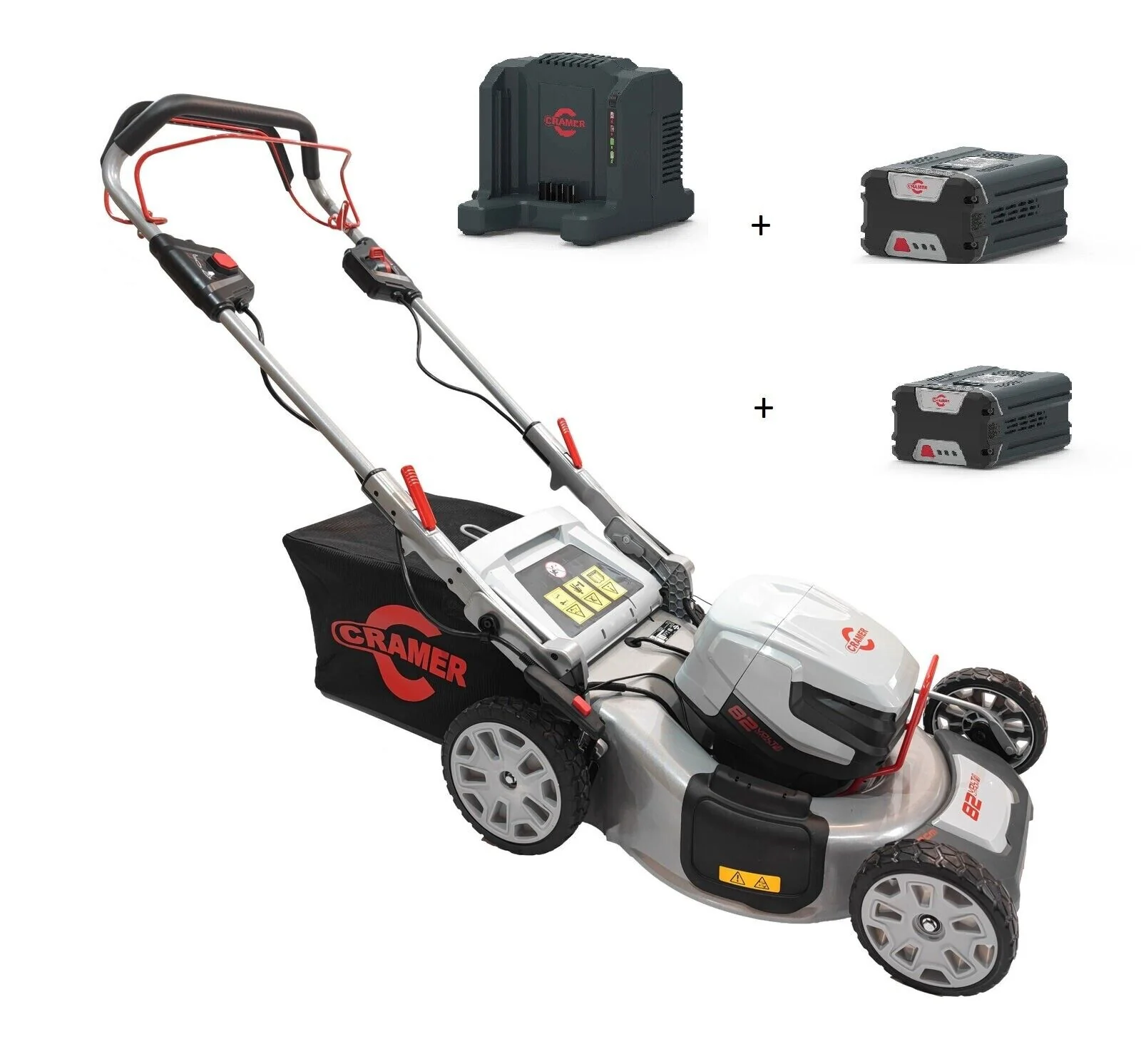 2025 Cortacésped profesional a batería Cramer 82LM51SX – 51 cm. tracción variable. doble batería 82 V 3 Ah incluida