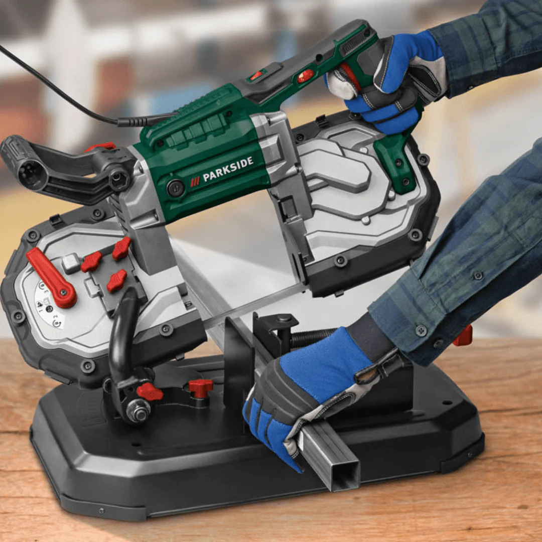 2025 Sierra de cinta para metal PARKSIDE PMB 1100 B2 | Corte preciso y potente