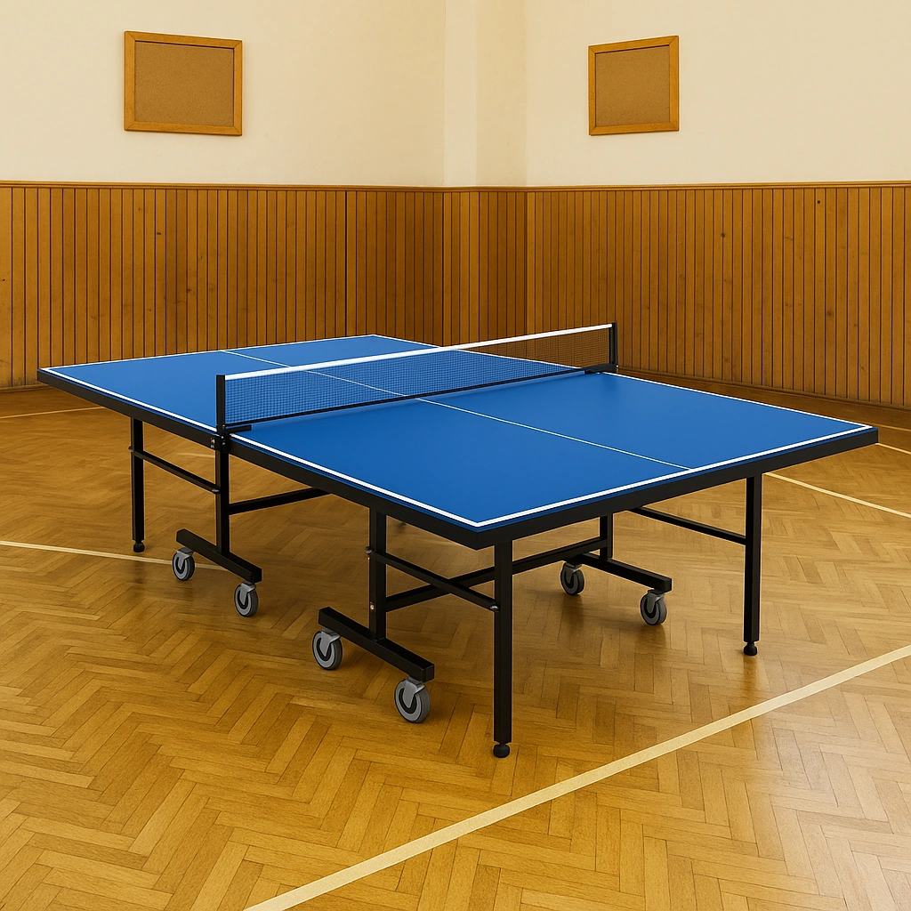 Mesa de ping pong de acero azul 274x152.5x76 cm