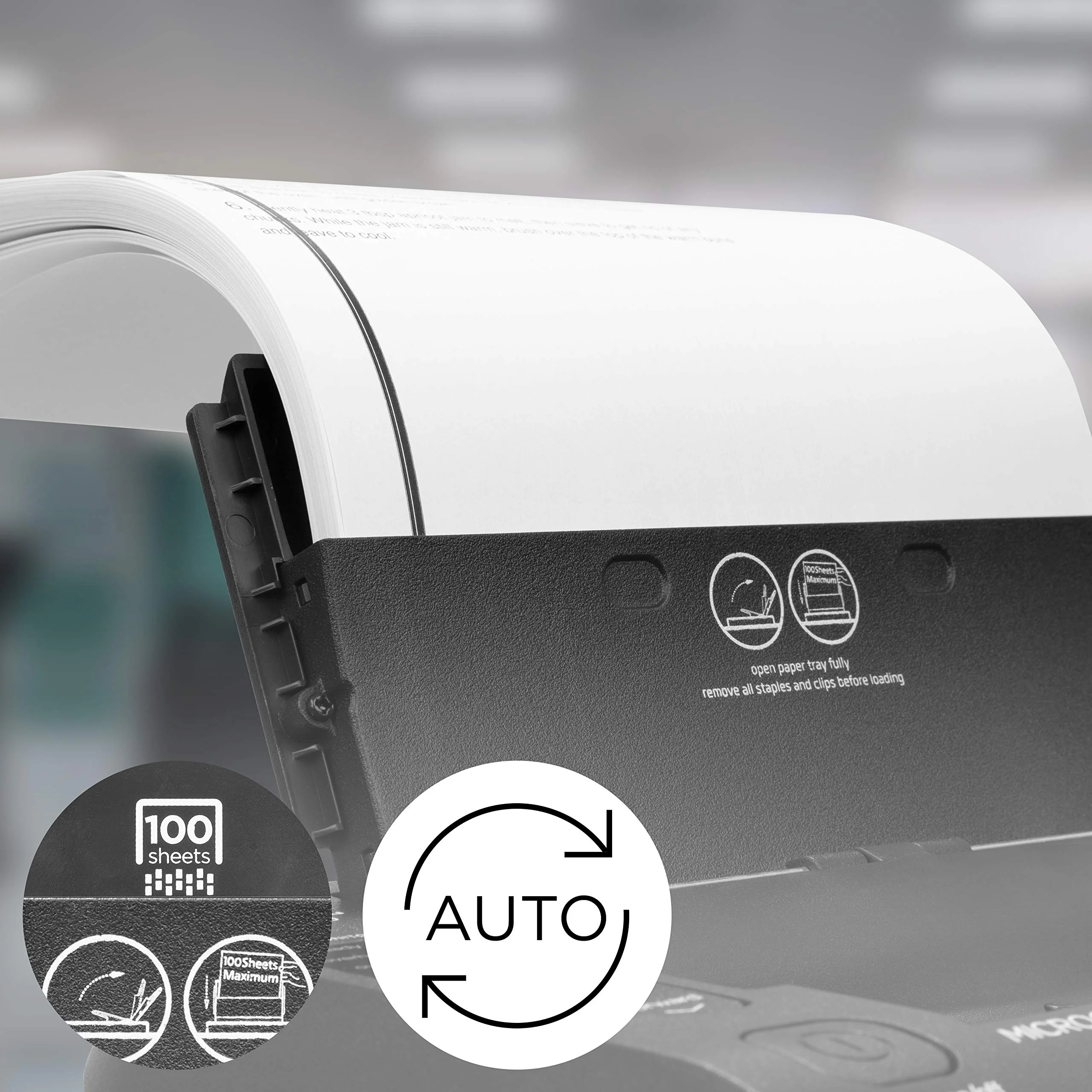 2025 Duronic Trituradora de corte cruzado PS609. capacidad para 9 hojas. trituradora eléctrica robusta para uso doméstico y oficina. destruye papel. tarjetas de crédito. sobres. documentos – Negro. P4