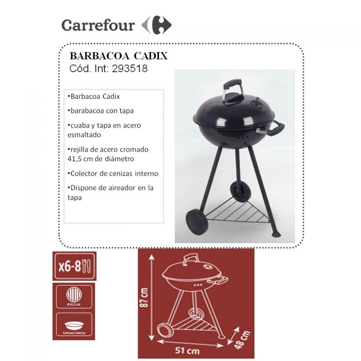 Barbacoa New Cadix 51x48x87