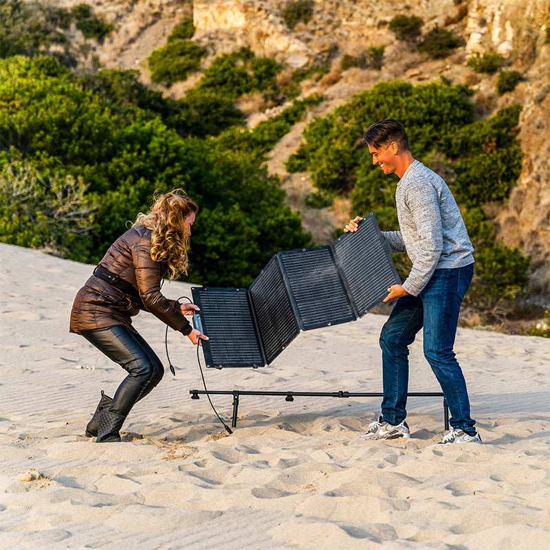 2025 Panel Solar Portátil Litheli 100W – Compacto, eficiente y resistente