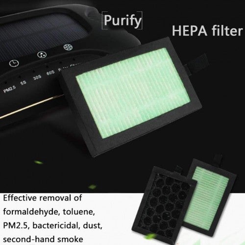 MAG.AL Purificador de Aire para Auto con Difusor de Aromas, Nebulización Automática, Eliminador de PM 2.5, Humidificador de Aire Fresco y Puerto USB con Filtro HEPA, Color Blanco