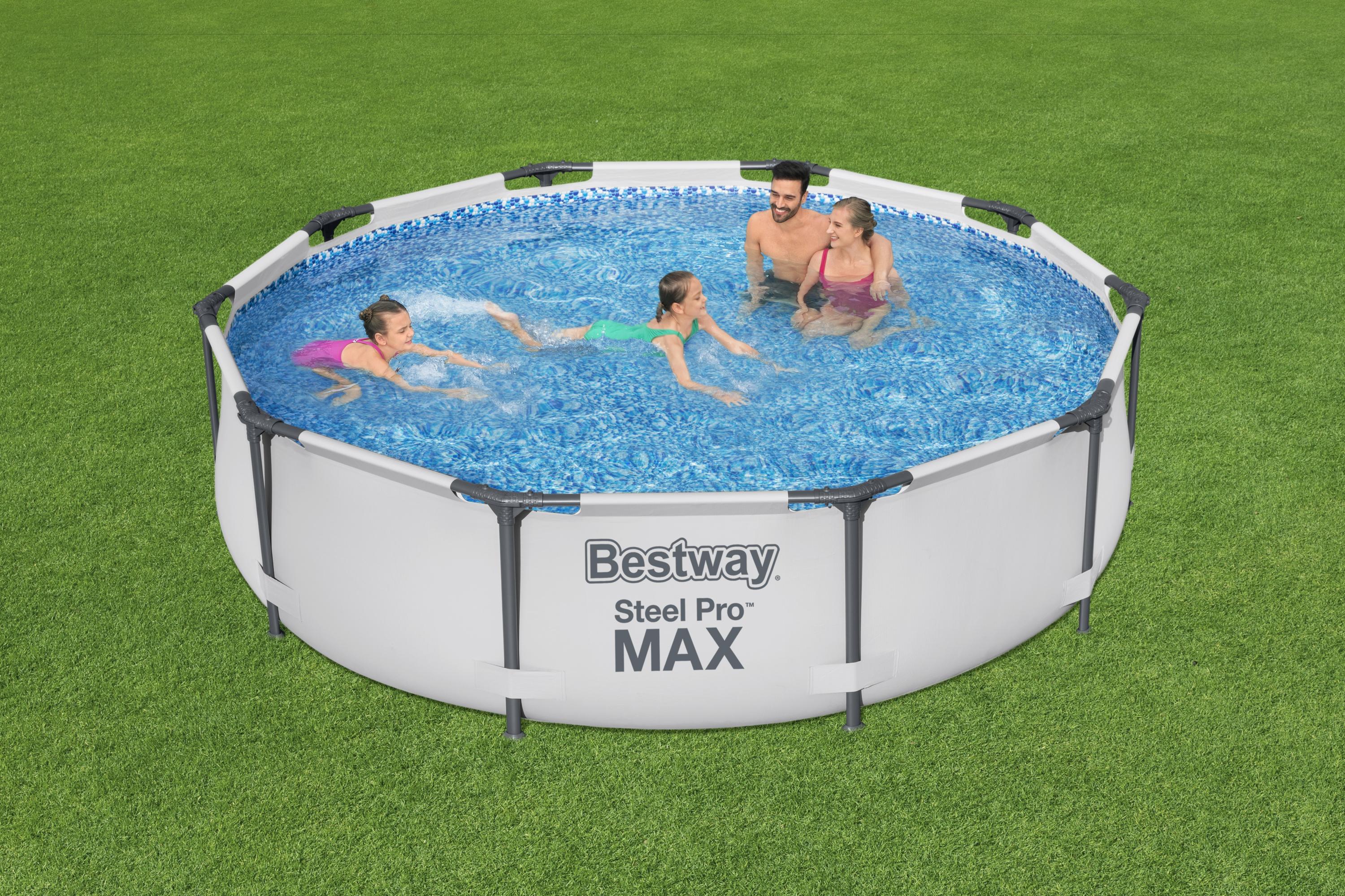 Piscinas portátiles elevadas redondas Bestway 56408 para niños y adultos (3,05 m x 76 cm)