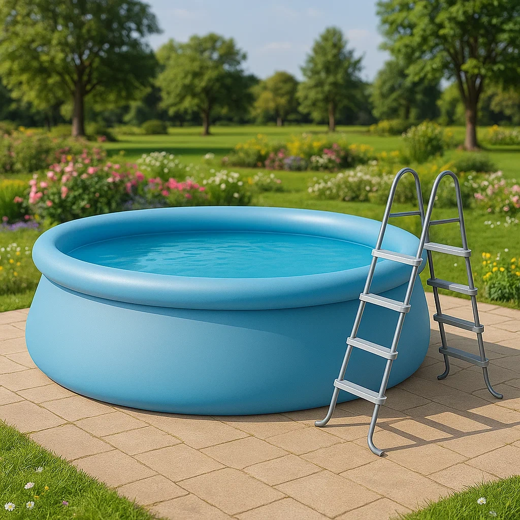 Piscina desmontable redonda con depuradora azul claro 366x76 cm xMtYPOiI50zn