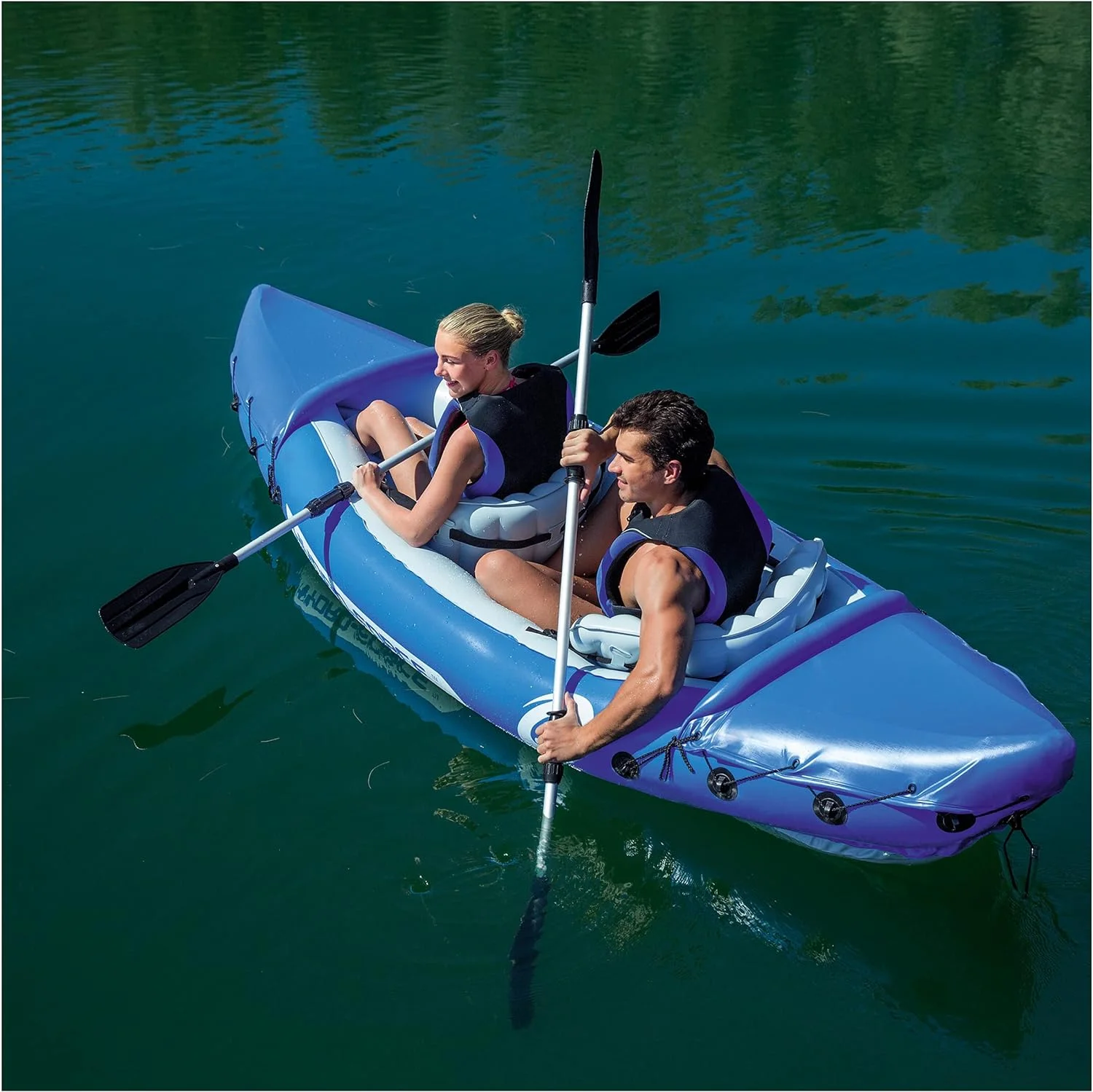 2025 Kayak inflable Bestway Voyager Lite-Rapid X2. azul. 320 x 89 cm
