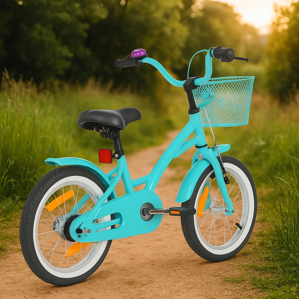 Bicicleta infantil de 16 pulgadas Turquesa Acero Ciudad Niños - GZktXYie86yX