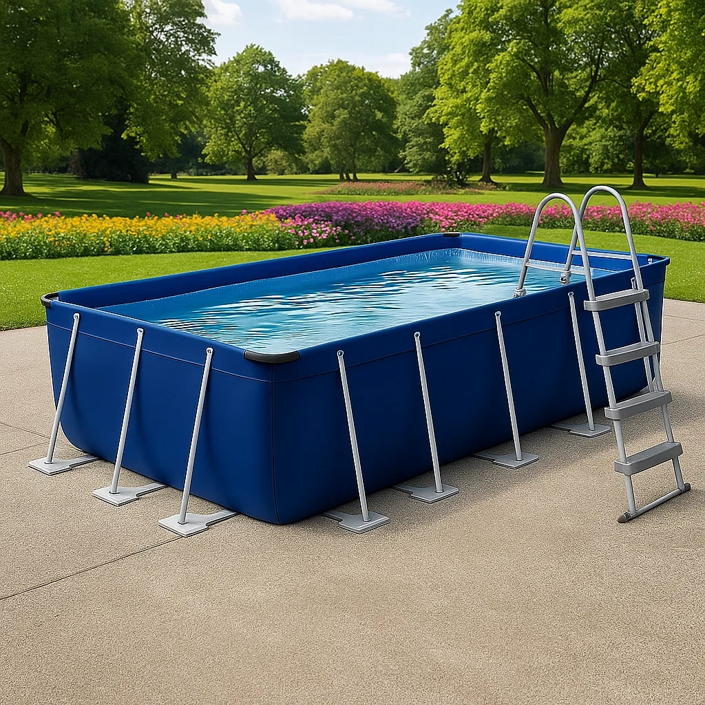 Piscina tubular rectangular 532x265x119 cm colores azul/blanco con filtro y escalera FGCeeoH195OI