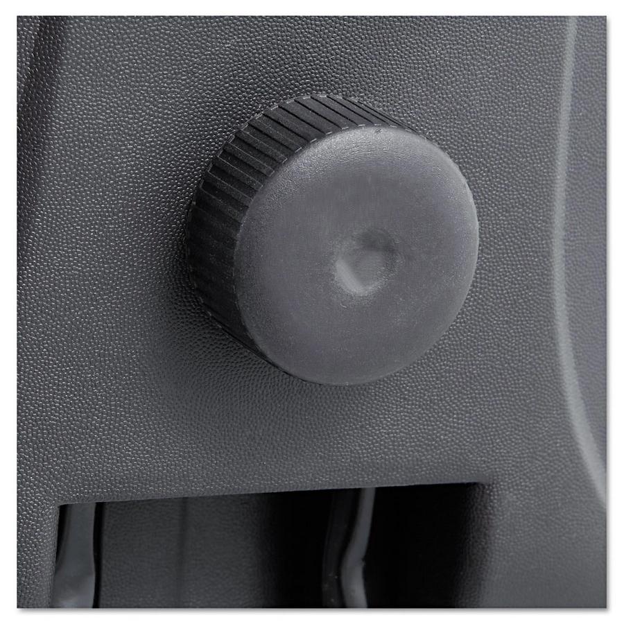 2025 Taburete de Trabajo Giratorio Alera Interval Series de Cuero Sintético, Negro