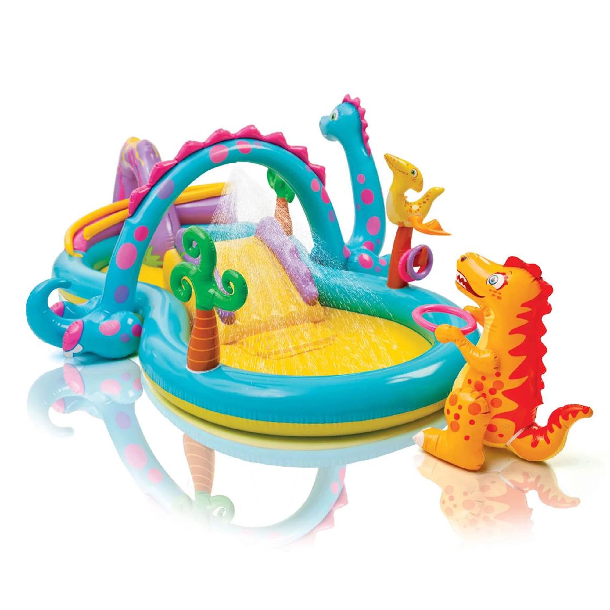 2025 Intex Dinoland Piscina Infantil Inflable y Piscina Infantil Ocean para Patio Trasero