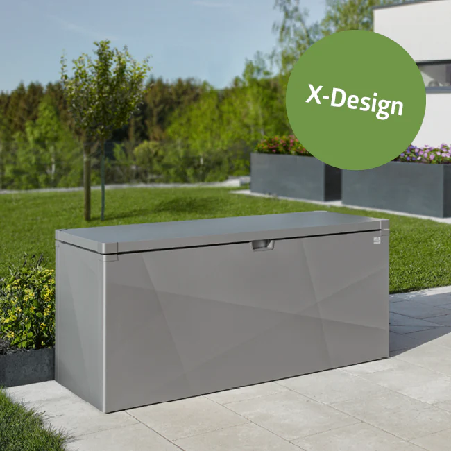 2025 Cofre de jardín Biohort StyleBox – X-Design (gris oscuro metalizado)
