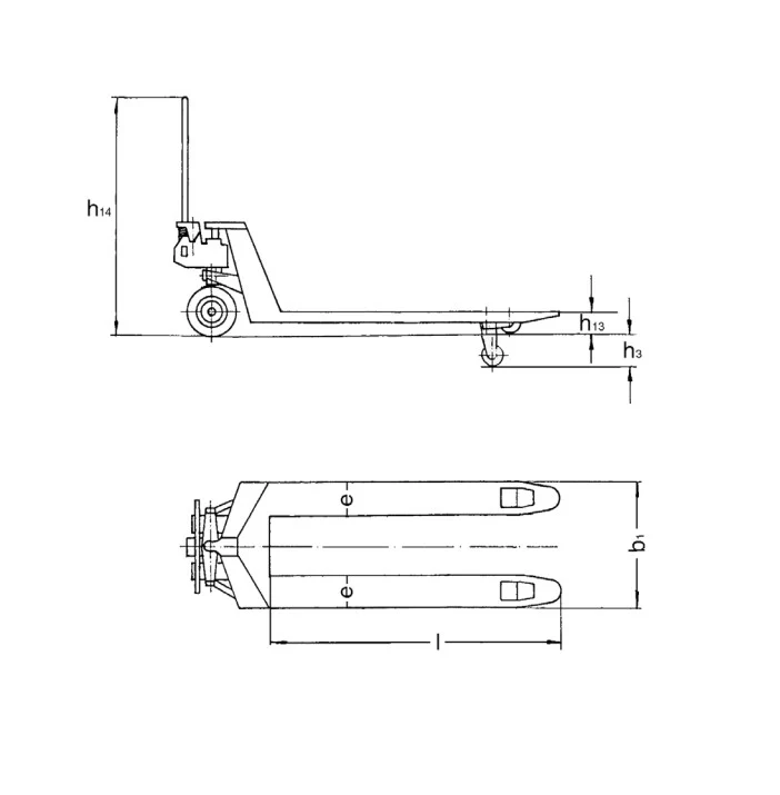 2025 Transpaleta manual Pfaff HU 20-115 VATP en acero inoxidable