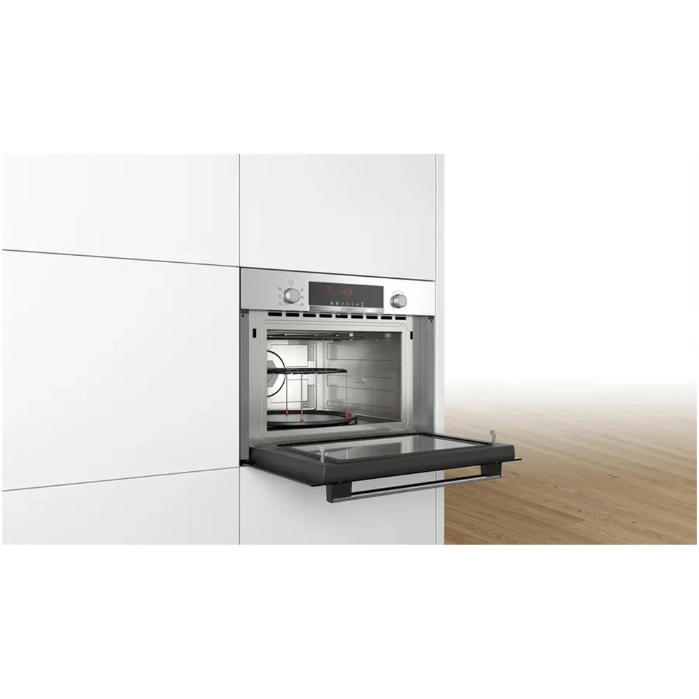 2025 Horno Microondas Empotrable Bosch CMA583MS0B Serie 4 con Aire Caliente. 60 x 45 cm. Acero Inoxidable