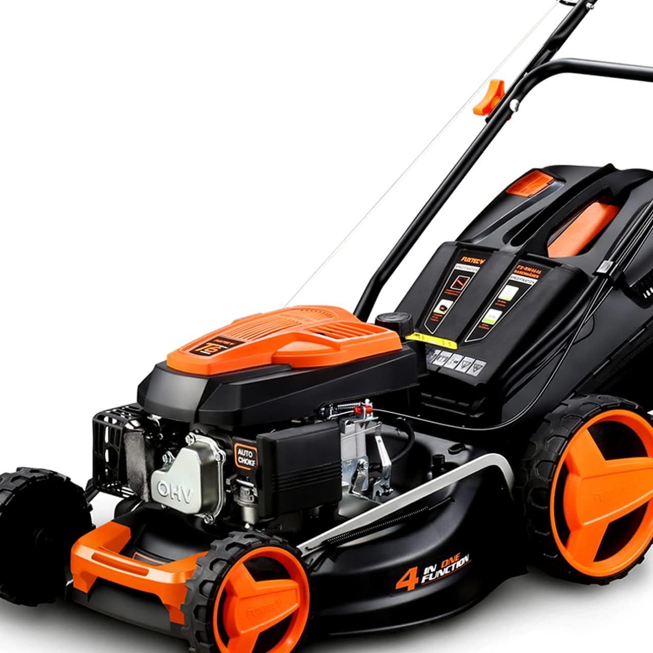 Cortacésped de Gasolina FUXTEC FX-RM4646ECO 46cm de Anchura de Corte - Potente Motor de Gasolina de 146cc Easy Clean 3en1 2,6KW Mulching recogedor de Hierba 50L