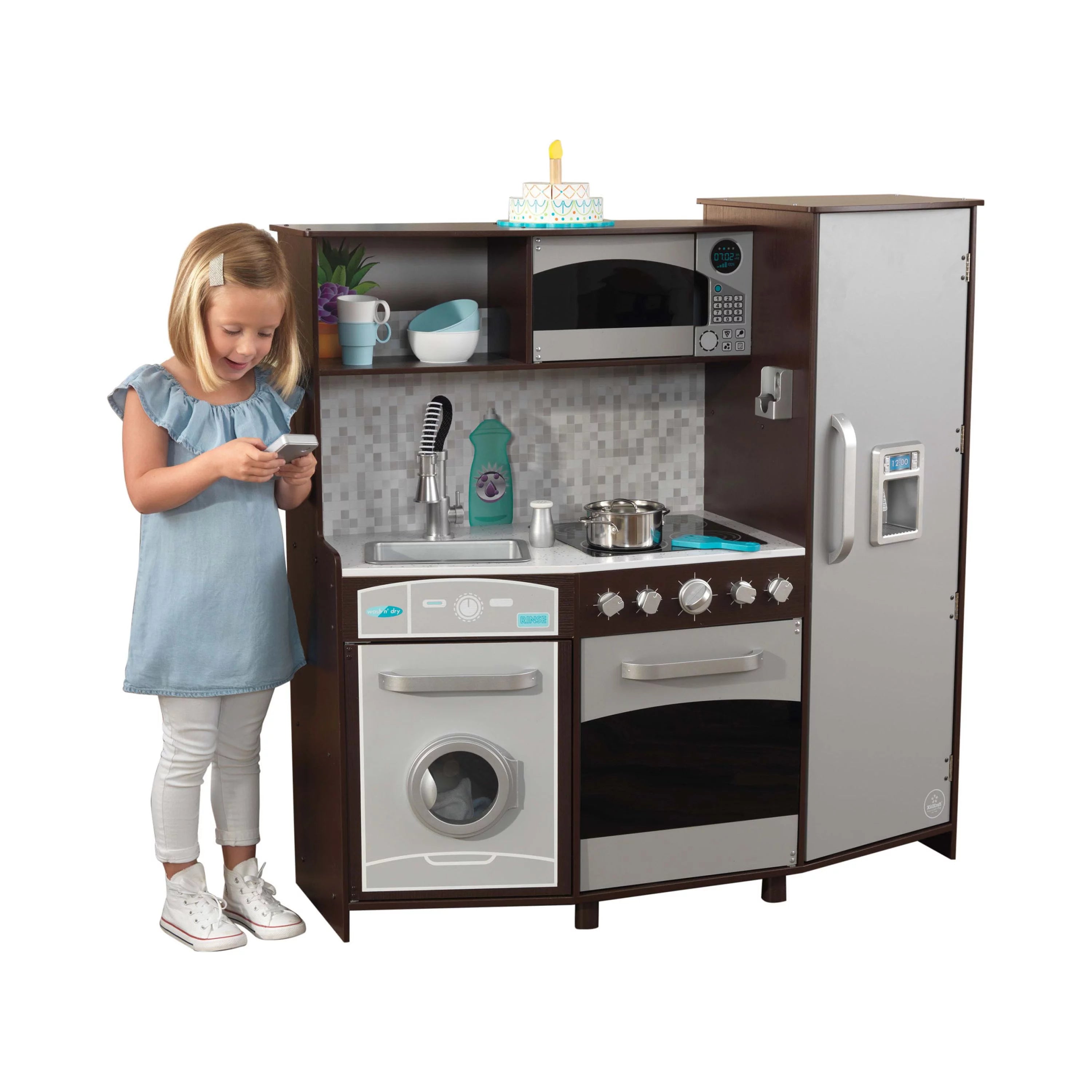 Cocina de Juego KidKraft Grande de Madera con Luces y Sonidos – Espresso