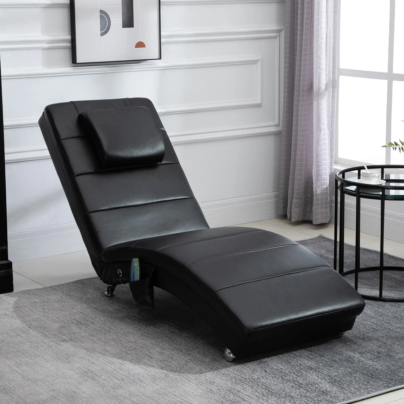 2025 Sillón reclinable con función de masaje – Diseño Zero-G – Negro