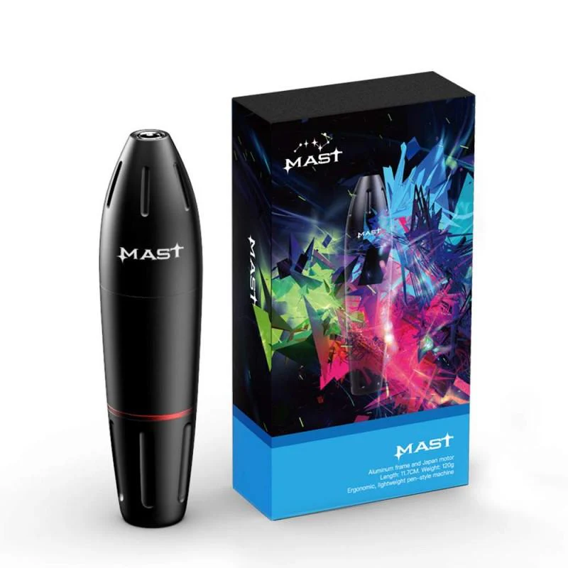 Máquina de Tatuaje Rotativa Dragonhawk Mast con Fuente de Alimentación y 50 Agujas