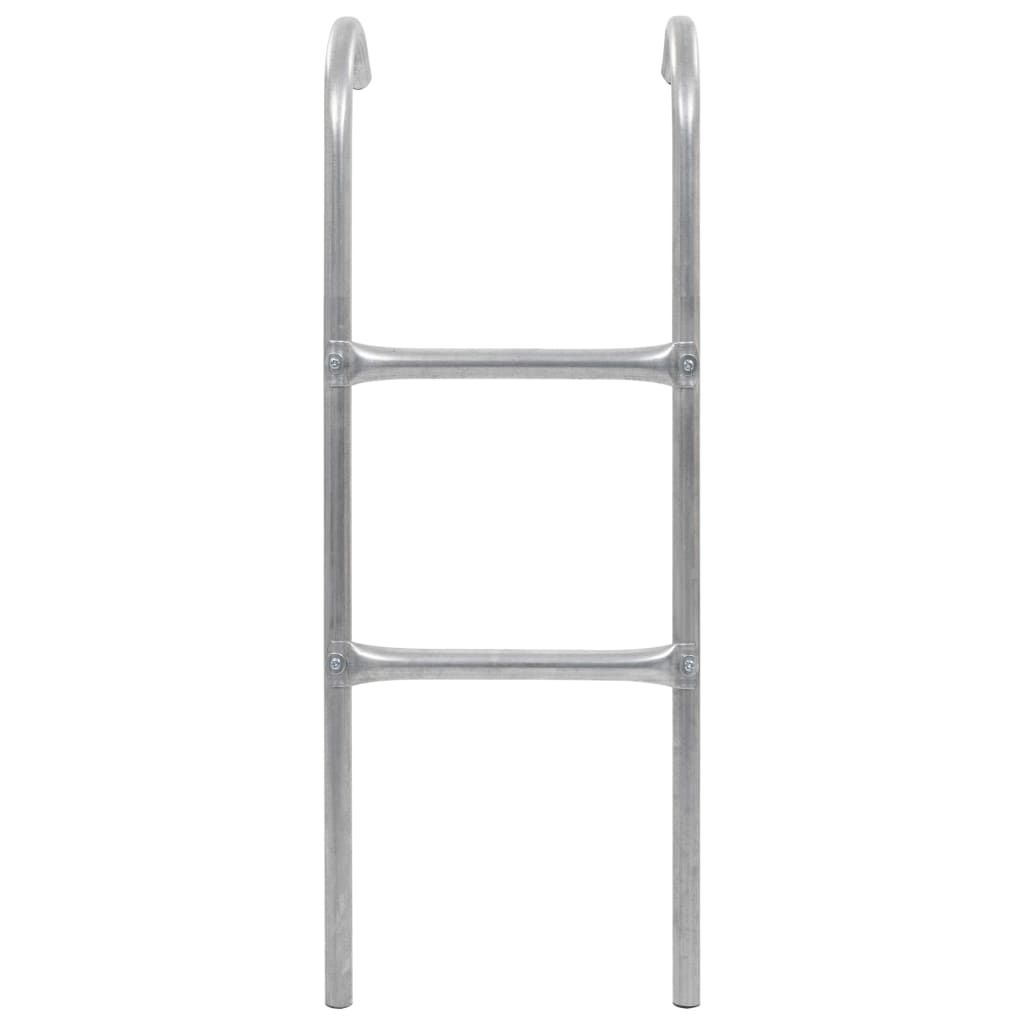 Escalera De Cama Elástica De 2 Peldaños Acero Plateado 102,6 Cm Vidaxl