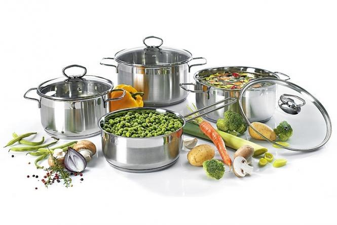 2025 Set de ollas Manhattan de acero inoxidable. 4 piezas