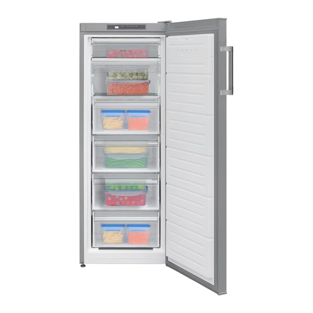 2025 Congelador vertical Amica GSN 324 160 E – acabado inox, 174 litros, No-Frost