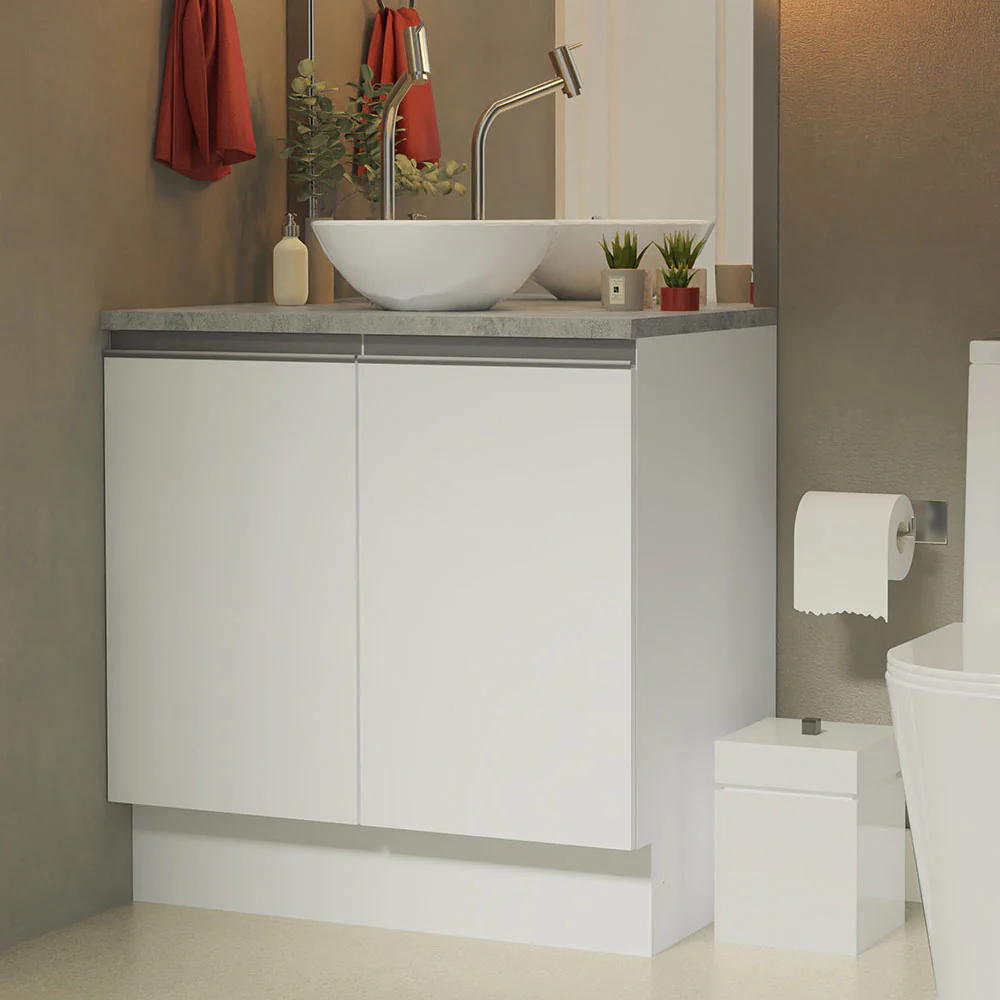 2025 Mueble Para Lavamanos Blanco 80x84cm Individual Sin Lavamanos Y Sin Cajones