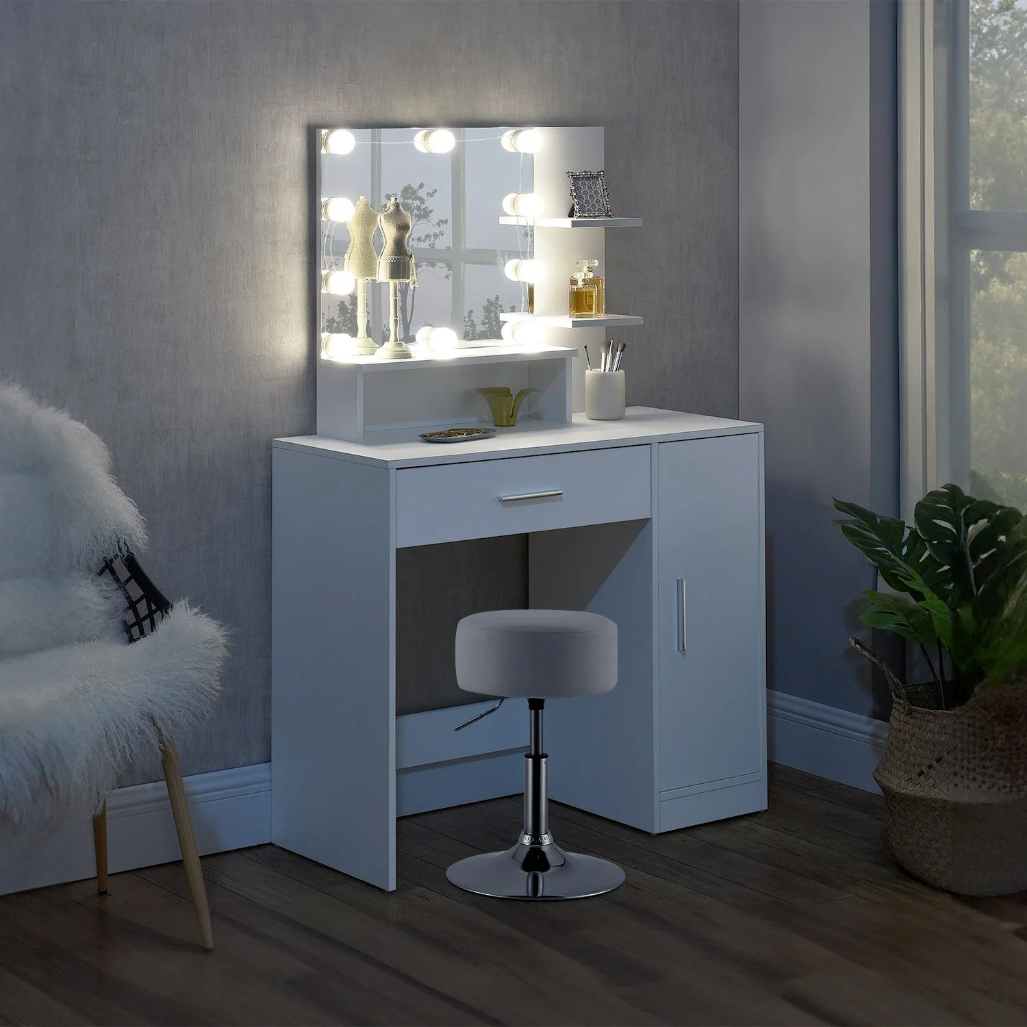 2025 Tocador Zoey con taburete Tonia
